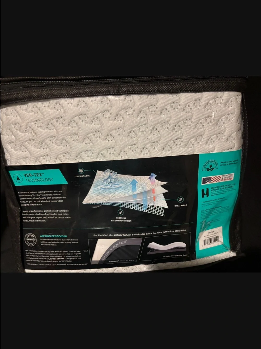 edge White Quilted Waterproof Mattress Protector